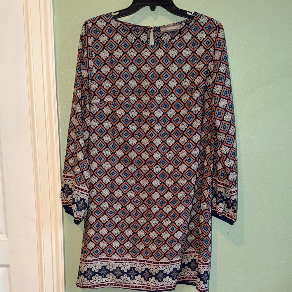 New without tags, Addie Dress Geometric Patterned Jrs Large
